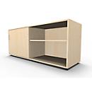Schäfer Shop Select Sideboard, avec porte coulissante, verrouillable, aggloméré, l. 1600 x P 500 x H 663 mm, réglable à gauche, érable