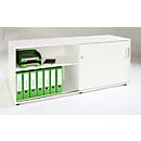 Schäfer Shop Select Sideboard, met schuifdeur, afsluitbaar, spaanplaat, B 1600 x D 500 x H 663 mm, links monteerbaar, wit