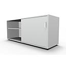 Schäfer Shop Select Sideboard, met schuifdeur, afsluitbaar, spaanplaat, B 1600 x D 500 x H 663 mm, rechts monteerbaar, lichtgrijs