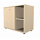 Schäfer Shop Select Sideboard, mit Drehtür, abschließbar, Spanplatte, B 800 x T 420 x H 663 mm, links anstellbar, Ahorn