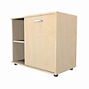 Schäfer Shop Select Sideboard, mit Drehtür, abschließbar, Spanplatte, B 800 x T 420 x H 663 mm, rechts anstellbar, Ahorn