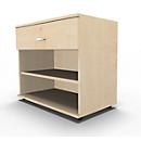 Schäfer Shop Select Sideboard, mit Schublade, abschließbar, Spanplatte, B 800 x T 420 x H 663 mm, Ahorn