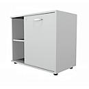 Schäfer Shop Select Sideboard, with hinged door, lockable, chipboard, W 800 x D 420 x H 663 mm, right hinged, light grey