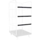 Schäfer Shop Select Spannband gummitex® BASIC, für Rollboxen BASICline, Spannweite 750 mm, 1 Drahthaken & 1 Drahtöse, UV-beständig, L 560 x B 50 mm, PE-Fasern & Gummi, dunkelgrau