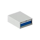 Schäfer Shop Select SSI SCHÄFER ladekast 27-36, 1 lade, tot 75 kg, B 564 x D 725 x H 250 mm, gentiaanblauw/lichtgrijs