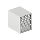 Schäfer Shop Select SSI SCHÄFER ladekast 27-36, 6 schuifladen, tot 75 kg, B 564 x D 725 x H 700 mm, lichtgrijs/lichtgrijs