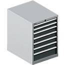 Schäfer Shop Select SSI SCHÄFER ladekast 27-36, 7 schuifladen, tot 75 kg, B 564 x D 725 x H 800 mm, antracietgrijs/blank aluminium