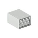 Schäfer Shop Select SSI SCHÄFER Schubladenschrank 27-36, 3 Schübe, bis 200 kg, B 564 x T 725 x H 400 mm, lichtgrau/lichtgrau
