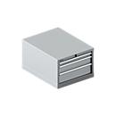 Schäfer Shop Select SSI SCHÄFER Schubladenschrank 27-36, 3 Schübe, bis 200 kg, B 564 x T 725 x H 400 mm, weißaluminium/weißaluminium
