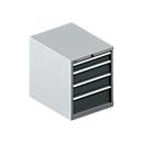 Schäfer Shop Select SSI SCHÄFER Schubladenschrank 27-36, 4 Schübe, bis 200 kg, B 564 x T 725 x H 700 mm, anthrazitgrau/weißaluminium