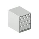 Schäfer Shop Select SSI SCHÄFER Schubladenschrank 27-36, 4 Schübe, bis 200 kg, B 564 x T 725 x H 700 mm, lichtgrau/lichtgrau