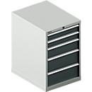 Schäfer Shop Select SSI SCHÄFER Schubladenschrank 27-36, 5 Schübe, bis 200 kg, B 564 x T 725 x H 850 mm, anthrazitgrau/lichtgrau