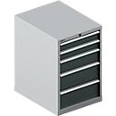 Schäfer Shop Select SSI SCHÄFER Schubladenschrank 27-36, 5 Schübe, bis 200 kg, B 564 x T 725 x H 850 mm, anthrazitgrau/weißaluminium