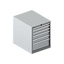 Schäfer Shop Select SSI SCHÄFER Schubladenschrank 27-36, 6 Schübe, bis 200 kg, B 564 x T 725 x H 700 mm, weißaluminium/weißaluminium
