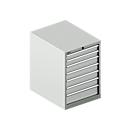 Schäfer Shop Select SSI SCHÄFER Schubladenschrank 27-36, 7 Schübe, bis 200 kg, B 564 x T 725 x H 800 mm, lichtgrau/lichtgrau