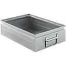 Schäfer Shop Select stacking box, 16 l, 100 kg, L 478 x W 307 x H 120 mm, steel, galvanized