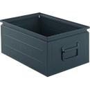 Schäfer Shop Select stacking box, 25 l, 120 kg, L 478 x W 307 x H 200 mm, steel, RAL 5008 (grey blue)