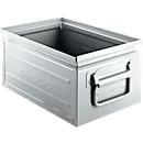 Schäfer Shop Select stacking box, 8.5 l, 60 kg, L 330 x W 209 x H 150 mm, steel, galvanized