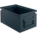 Schäfer Shop Select stacking box, 8.5 l, 60 kg, L 330 x W 209 x H 150 mm, steel, RAL 5008 (gray-blue)