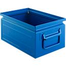 Schäfer Shop Select stacking box, 8.5 l, 60 kg, L 330 x W 209 x H 150 mm, steel, RAL 5015 (sky blue)