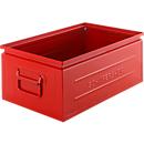 Schäfer Shop Select stapelbak, 29,5 l, 50 kg, L 527 x B 308 x H 200 mm, staal, RAL 3000 (vuurrood)