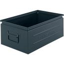 Schäfer Shop Select stapelbak, 29,5 l, 50 kg, L 527 x B 308 x H 200 mm, staal, RAL 5008 (grijsblauw)