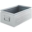 Schäfer Shop Select Stapelbox, 29,5 l, 50 kg, L 527 x B 308 x H 200 mm, Stahl, galvanisch verzinkt