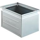 Schäfer Shop Select Stapelbox, 3,5 l, 8 kg, L 210 x B 147 x H 130 mm, Stahl, galvanisch verzinkt