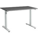 Schäfer Shop Select Start Off bureautafel, T-poot, rechthoekig, staal/hout, B 1200 x D 800 x H 735 mm, grafiet 