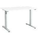 Schäfer Shop Select Start Off bureautafel, T-poot, rechthoekig, staal/hout, B 1200 x D 800 x H 735 mm, wit 
