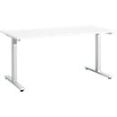 Schäfer Shop Select Start Off bureautafel, T-poot, rechthoekig, staal/hout, B 1600 x D 800 x H 735 mm, wit 