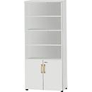 Schäfer Shop Select Start Off Combinatiekast hout, 6 OH, afsluitbaar, B 800 x D 420 x H 2240 mm, hout, lichtgrijs