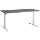 Schäfer Shop Select Start Off desk, T-foot, rectangular, steel/wood, W 1600 x D 800 x H 735 mm, graphite 