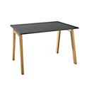 Schäfer Shop Select Start Off Houtbureau, rechthoekig, A-poot, B 1200 x D 800 x H 735 mm, grafiet/houtlook 