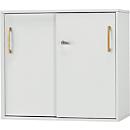 Schäfer Shop Select Start Off Schuifdeurkast hout, 2 OH, afsluitbaar, B 800 x D 420 x H 726 mm, hout, lichtgrijs 