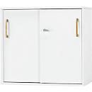 Schäfer Shop Select Start Off Schuifdeurkast hout, 2 OH, afsluitbaar, B 800 x D 420 x H 726 mm, hout, wit 