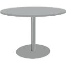 Schäfer Shop Select Table avec pied à disque, ø 1200 x H 617-817 mm, gris clair 