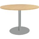 Schäfer Shop Select Table avec pied à disque, ø 1200 x H 617-817 mm, hêtre 