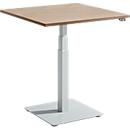 Schäfer Shop Select Table d'appoint mono-colonne Start Off, réglable en hauteur électriquement, L 800 x P 800 mm, décor chêne