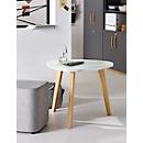 Schäfer Shop Select Table d'appoint Start Off Wood, Ø 850 x H 630 mm, bois, gris clair