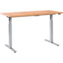 Schäfer Shop Select Table d'atelier à réglage électrique en hauteur, 1500 x 700 mm, 2 moteurs, multiplex