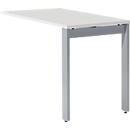 Schäfer Shop Select Table d'extension LOGIN, 4 pieds, L 1000 x P 600 x H 740 mm, blanc/alu blanc