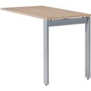 Schäfer Shop Select Table d'extension LOGIN, 4 pieds, L 1000 x P 600 x H 740 mm, chêne/alu blanc