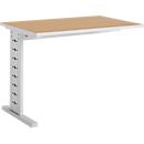 Schäfer Shop Select Table d'extension Moxxo IQ, rectangulaire, pieds en C, l. 1000 x P 600 x H 735 mm, coloris hêtre