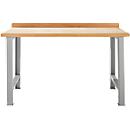 Schäfer Shop Select Table de travail, unité de base, L 1500 x P 665 x H 840 mm, aluminium argent