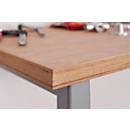 Schäfer Shop Select Table de travail, unité de base, L 1500 x P 665 x H 840 mm, gris clair 