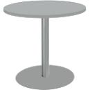 Schäfer Shop Select Table ronde avec socle rond, Ø 800 x H 717 mm, gris clair 