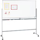 Schäfer Shop Select Tableau blanc mobile, avec tableau pivotant, avec 4 roues directionnelles, 900 x 1800 mm