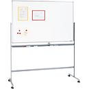 Schäfer Shop Select Tableau blanc mobile, avec tableau tournant, avec 4 roulettes pivotantes, 1000 x 1500 mm