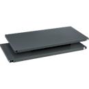 Schäfer Shop Select Tablette MS, 2 pièces, L 950 x P 360 x H 25 mm, acier, RAL 7012 gris basalte